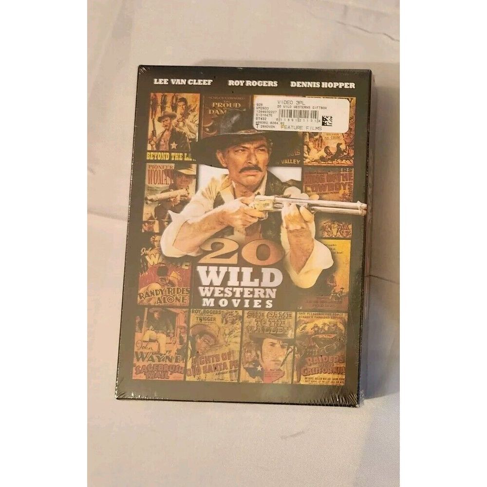 20 Wild Western Movies DVD Box Set New Sealed John Wayne Roy Roger's Super Pack